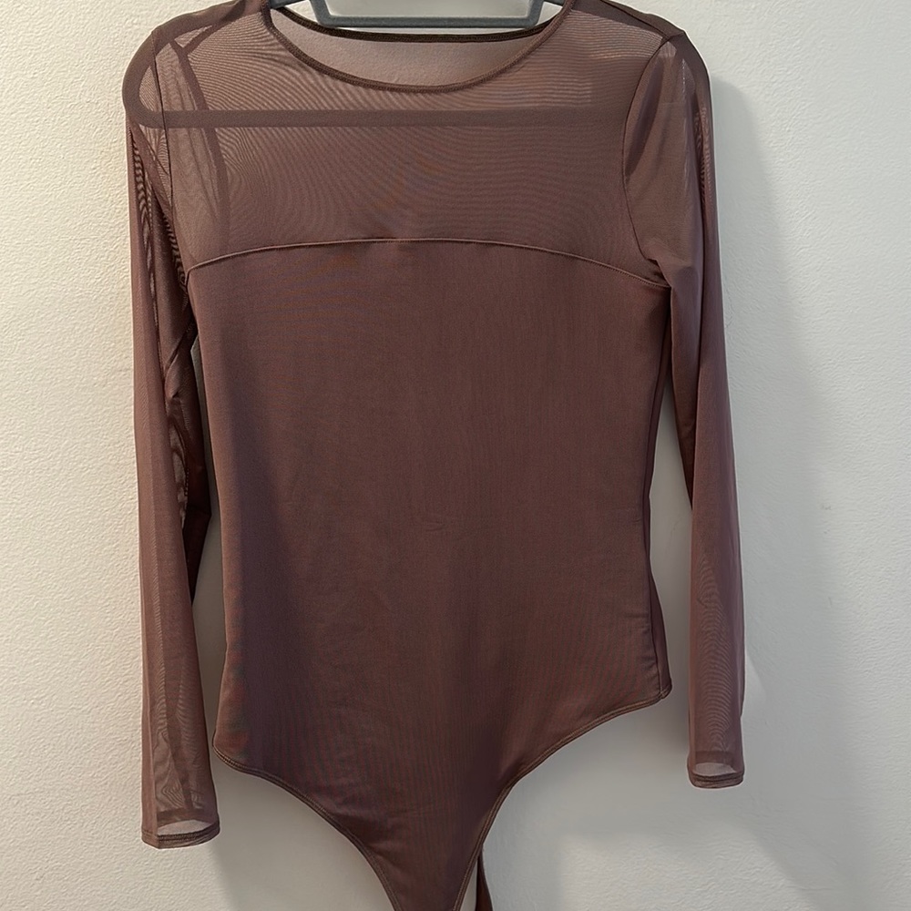 Abercrombie Mesh Sleeve Bodysuit